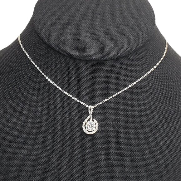 925 Sterling Silver Womens 2ct Diamond Pendant Necklace Ladies New 16 18 Jewelry - Picture 1 of 7